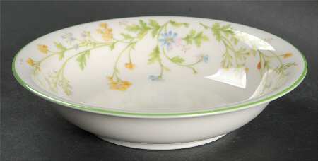 Reverie (Green Trim) Fruit/Dessert (Sauce) Bowl by Noritake