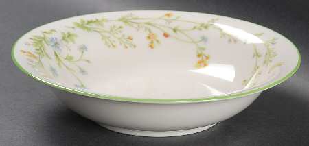 Reverie (Green Trim) Coupe Soup Bowl by Noritake