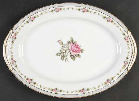 Reverie (Gold Trim) 13" Oval Serving Platter