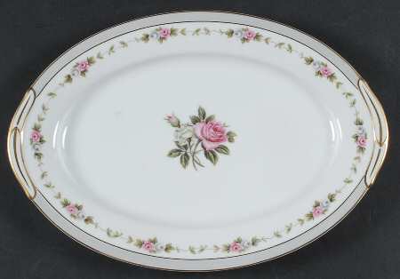 Reverie (Gold Trim) 12" Oval Serving Platter