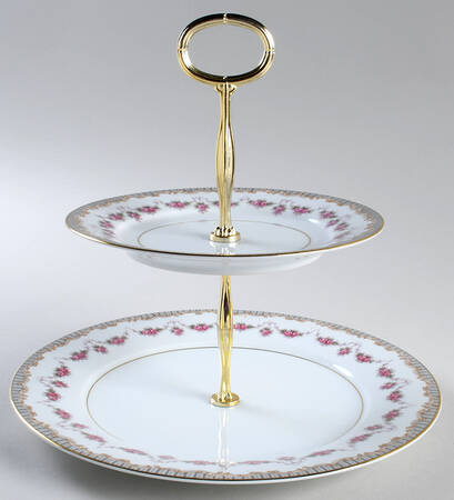 Ridgewood 6 5/8"-10"  2 Tiered Serving Tray (Dp, Sp) HC