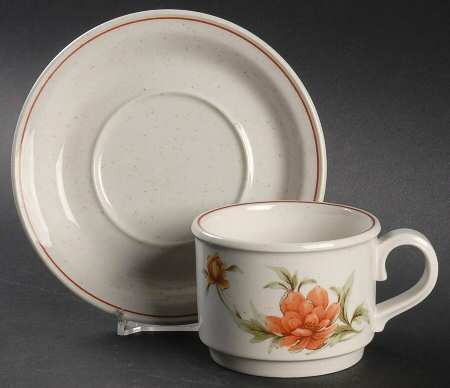 Roanoke Flat Cup & Saucer Set