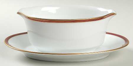 Royale Claret Gravy Boat with Attached Underplate