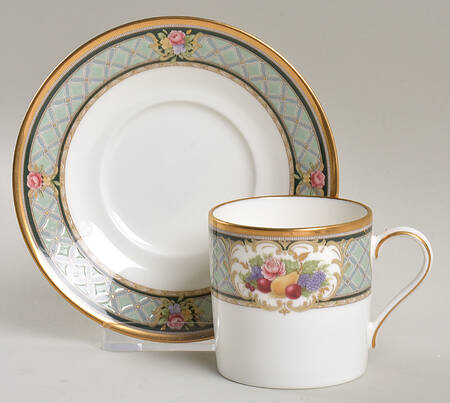 Royal Emblem Flat Demitasse Cup & Saucer Set