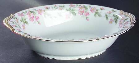 Rose Garden 10" Oval Vegetable Bowl