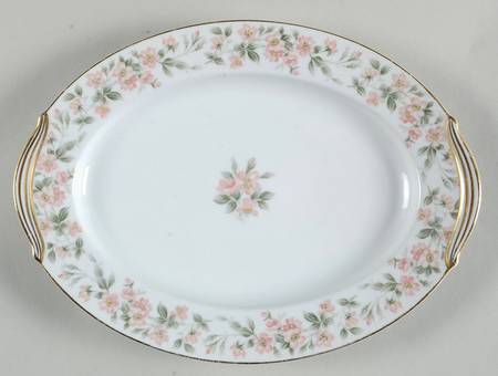 Rose Garden 11" Oval Serving Platter