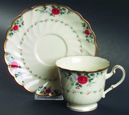 Rose Legend Footed Cup & Saucer Set