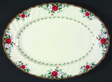 Rose Legend 14" Oval Serving Platter