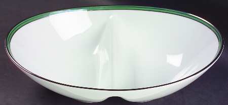 Royale Mint 10" Oval Divided Vegetable Bowl