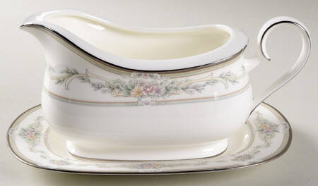 Rose Memento Gravy Boat & Underplate (Relish/Butter)