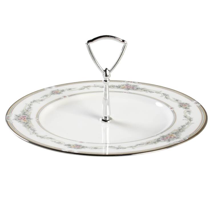 Rose Memento Round Serving Plate with Handle (DP)
