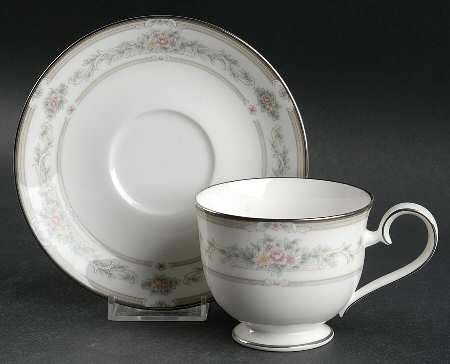 Rose Memento Footed Cup & Saucer Set