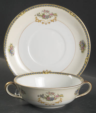 Romance Flat Cream Soup Bowl & Saucer Set