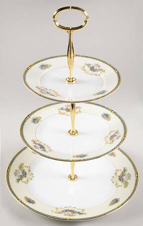 Romance 13 7/8"-14 1/4" 3-Tiered Serving Tray(DP,SP,BB) HC
