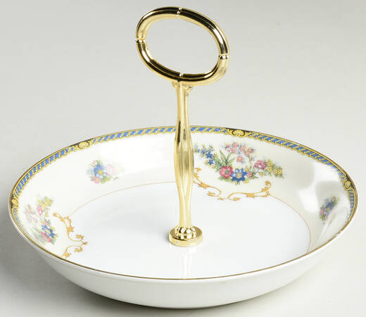 Romance 6"-7" Handled Footed Nut Dish HC