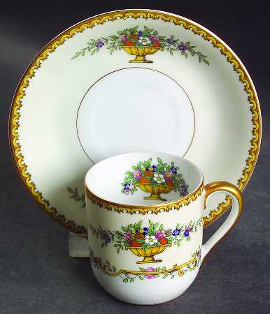 Romola Flat Demitasse Cup & Saucer Set