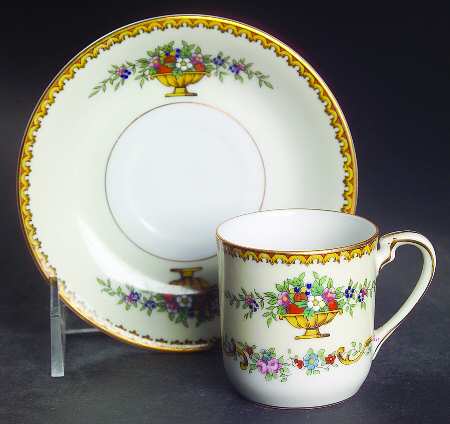 Romola Flat Demitasse Cup & Saucer Set