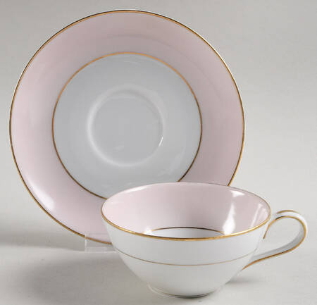Royal Pink Flat Cup & Saucer Set
