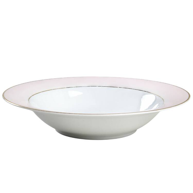 Royal Pink Rim Soup Bowl