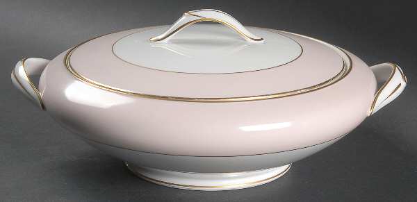 Royal Pink Round Covered Vegetable