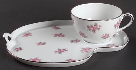Rose Palace Snack Plate & Cup Set