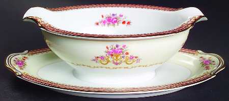 Royal Ruby Gravy Boat with Attached Underplate