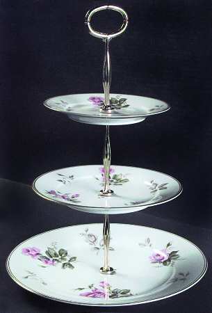 Rosa 13 7/8"-14 1/4" 3-Tiered Serving Tray(DP,SP,BB) HC