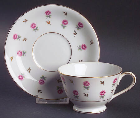 Rosalie Footed Cup & Saucer Set