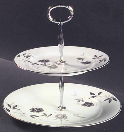 Rosamor 6 5/8"-10"  2 Tiered Serving Tray (Dp, Sp) HC