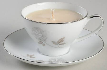 Rosay Scented Cup & Saucer Candle-Lavender  HC