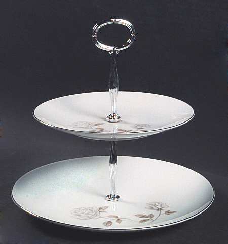 Rosay 6 5/8"-10"  2 Tiered Serving Tray (Dp, Sp) HC