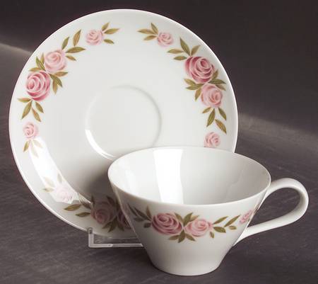 Roseate Flat Cup & Saucer Set