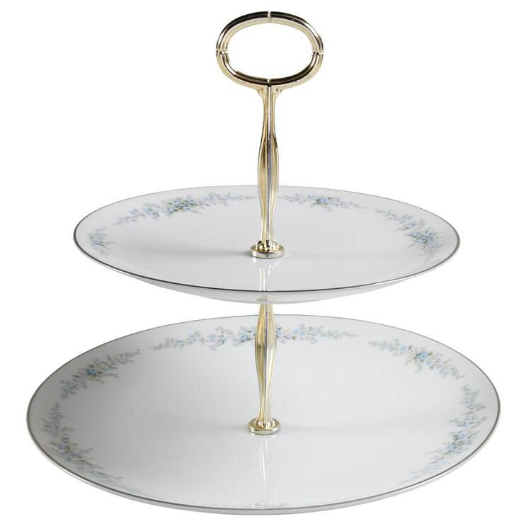 Roseberry 6 5/8"-10"  2 Tiered Serving Tray (Dp, Sp) HC