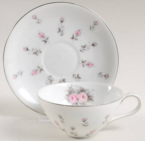 Rosebud Flat Cup & Saucer Set