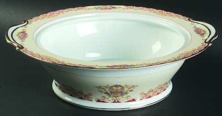 Rosebud Round Vegetable No Lid