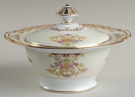 Rosebud Sugar Bowl & Lid