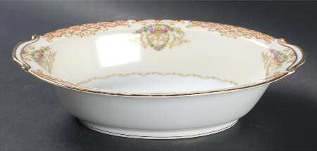 Rosebud 10" Oval Vegetable Bowl