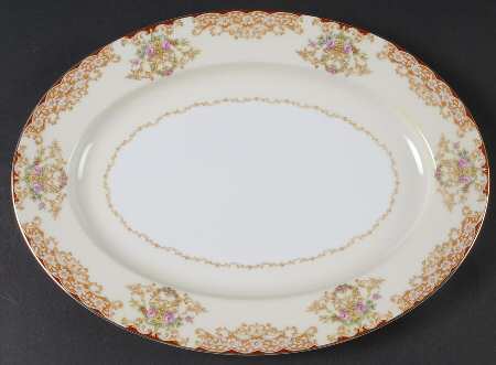 Rosebud 11" Oval Serving Platter
