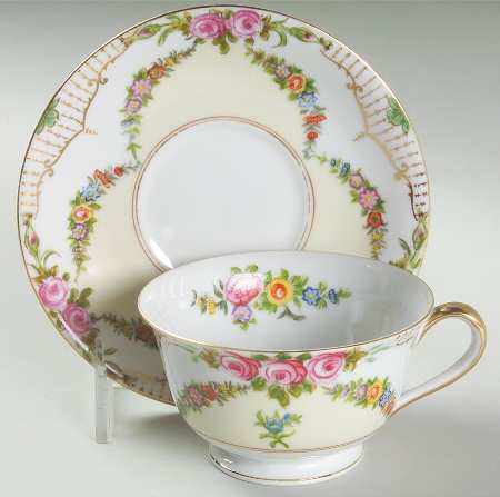 Rosedale Footed Cup & Saucer Set