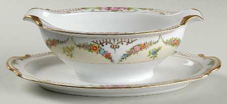 Rosedale Gravy Boat with Attached Underplate