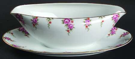 Rosedale Gravy Boat with Attached Underplate