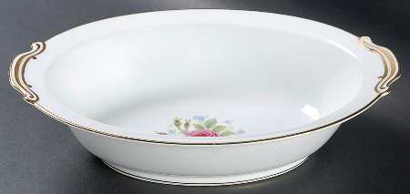 Rosedawn 10" Oval Vegetable Bowl