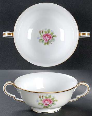 Rosedawn Footed Cream Soup Bowl