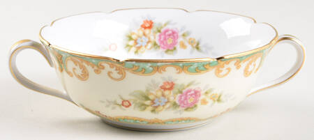 Roseglow Flat Cream Soup Bowl