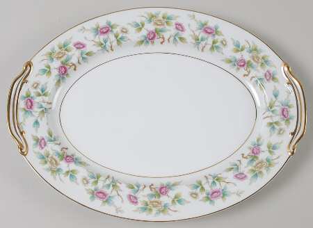 Roselace 11" Oval Serving Platter