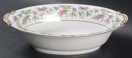 Roselace 10" Oval Vegetable Bowl