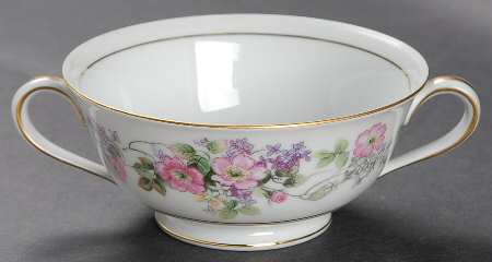 Roselane Footed Cream Soup Bowl