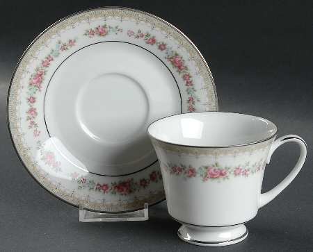 Roselane Footed Cup & Saucer Set