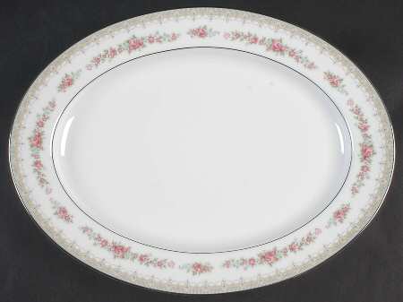 Roselane 13" Oval Serving Platter