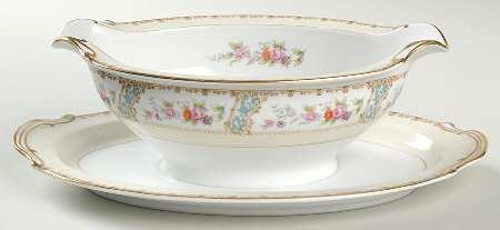 Rosemary Gravy Boat with Attached Underplate